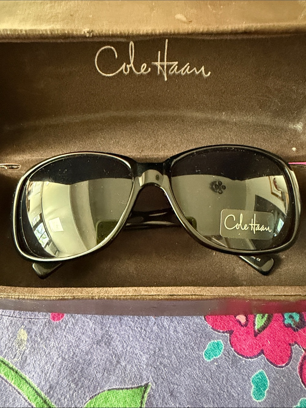 Cole Haan Glossy Black Sunglasses